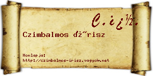 Czimbalmos Írisz névjegykártya